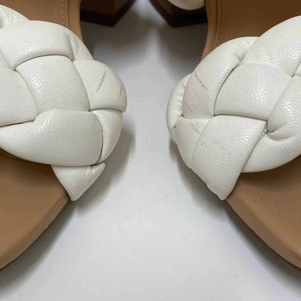 DV by Dolce Vita Stacey Padded Plush Chunky Braided Block Heel Sandals size 6